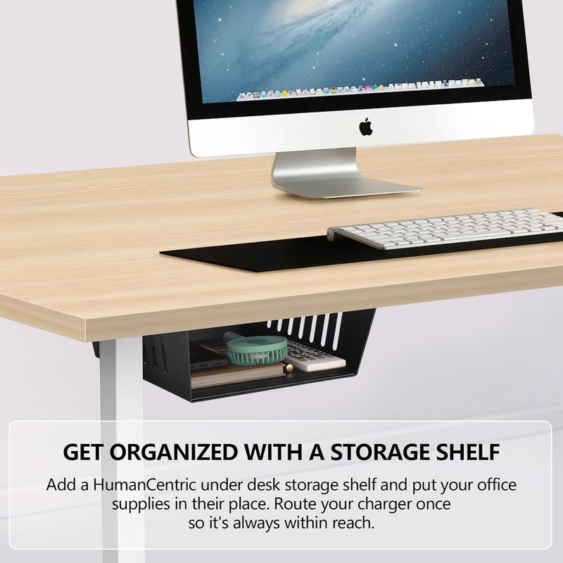 Neiteli 2 Pack Under Desk Shelf - Black Desk Shelf for Office Tables & Workstations（8Inch） - Image 3